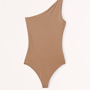Abercrombie One-Shoulder Sleek Seamless Bodysuit IN WHITE size small